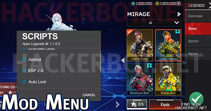 apex legends mobile mod menu