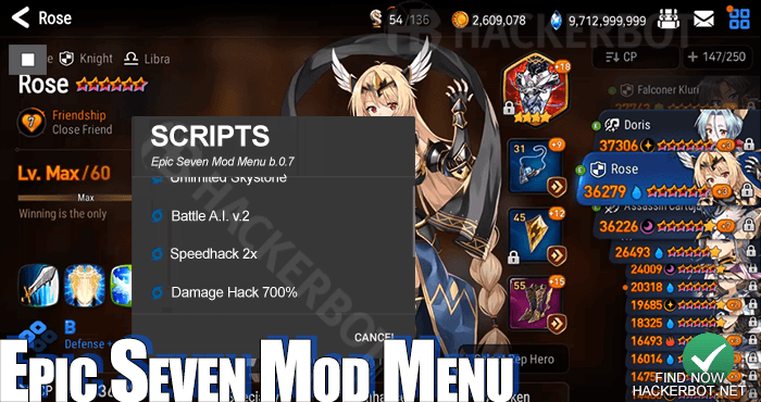 epic seven mod menu android ios