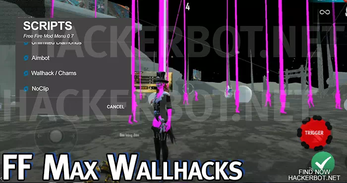 free fire max wallhacks
